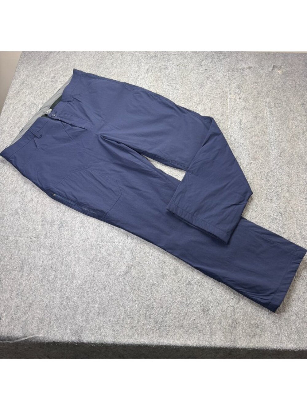 Eddie Bauer Fleece-Lined Tech Pants Men 40 x 32 Blue Nylon Stretch